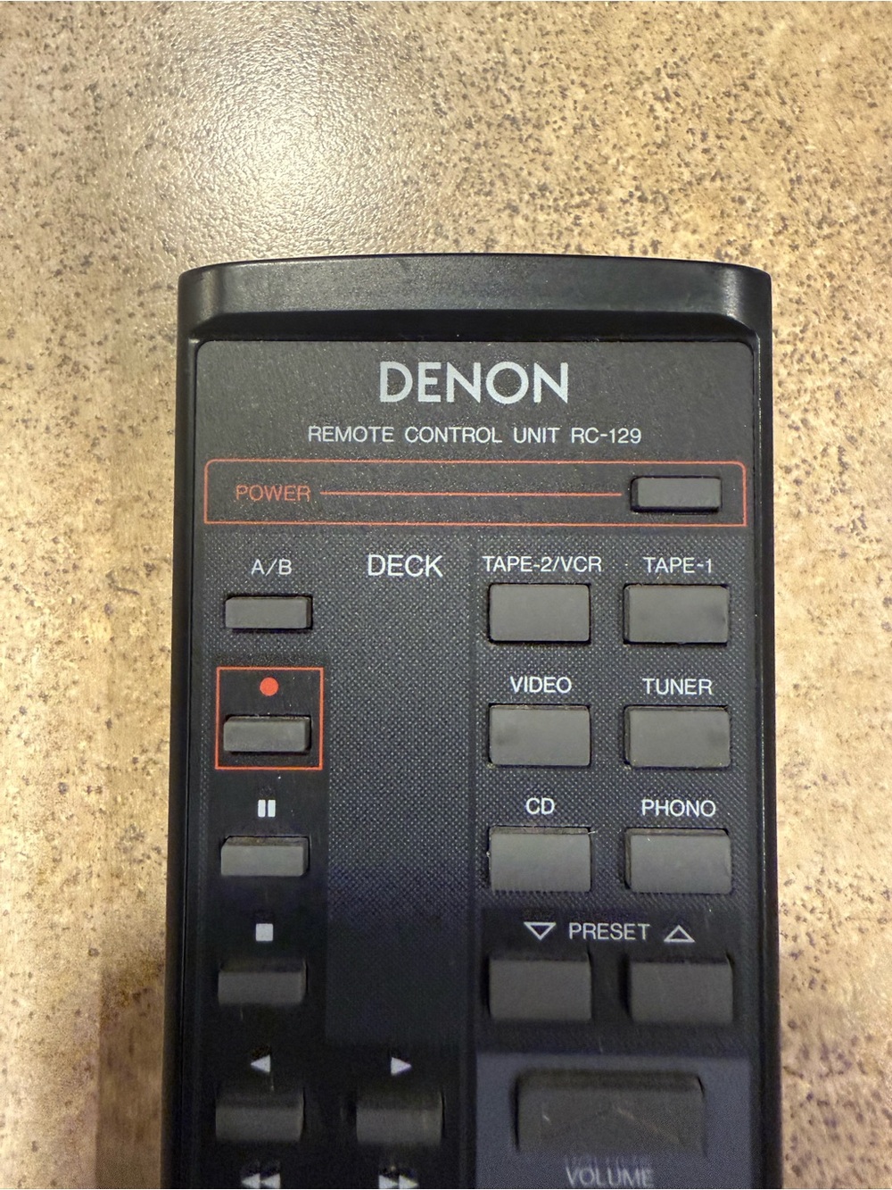 Denon RC-129 Home Audio Receiver Remote Control - Tested - Picture 2 of 6